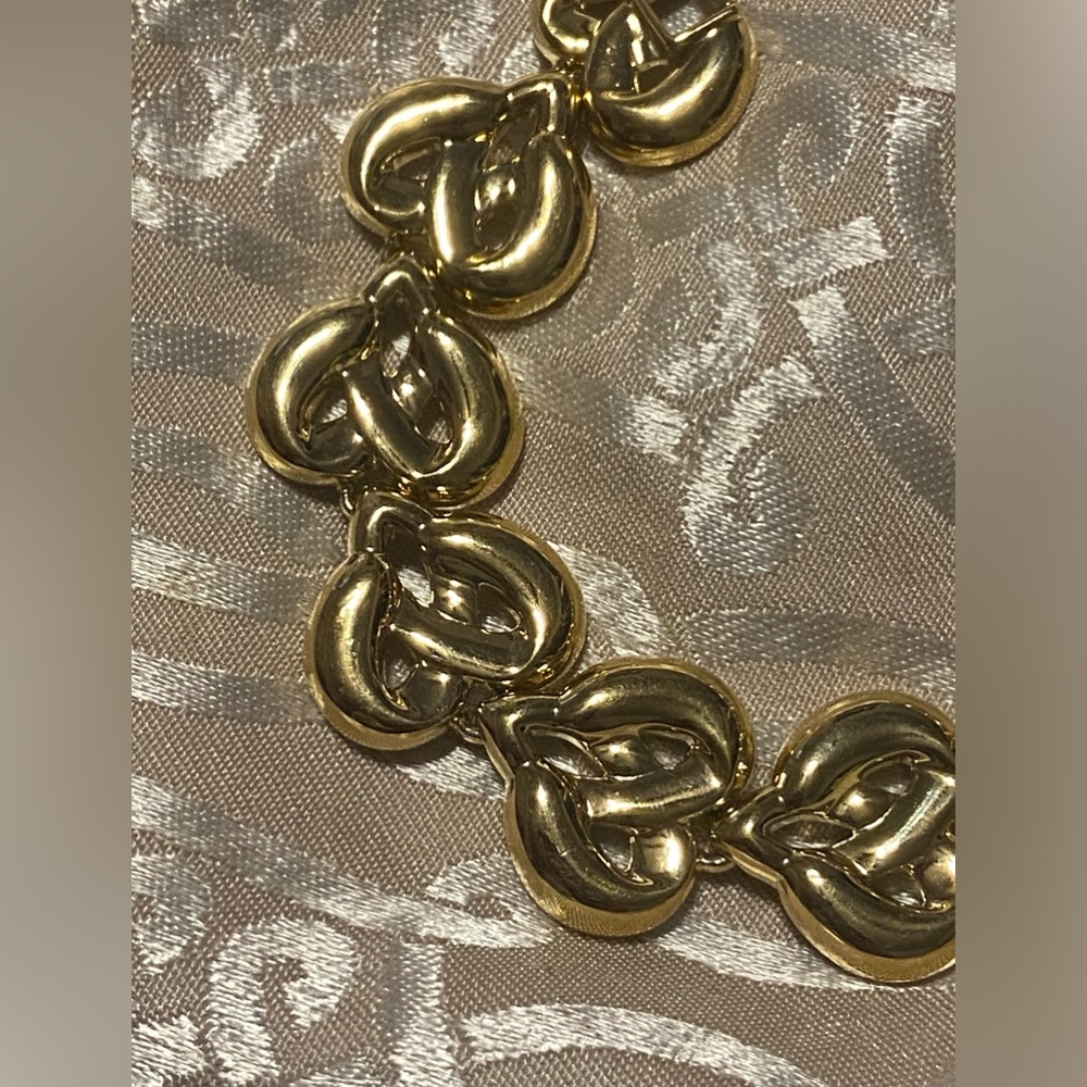 Vintage Costume Heart Panel Bracelet #7674 - Picture 4 of 9